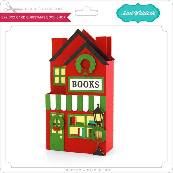 5x7 Box Card Christmas Book Shop