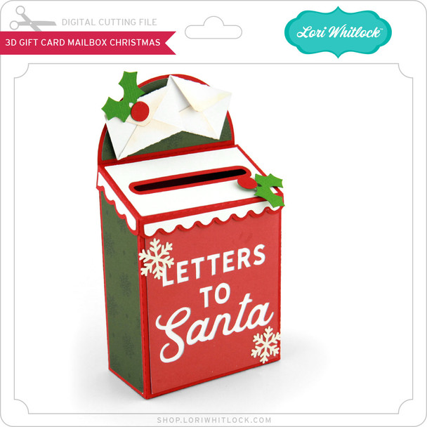 3D Gift Card Mailbox Christmas