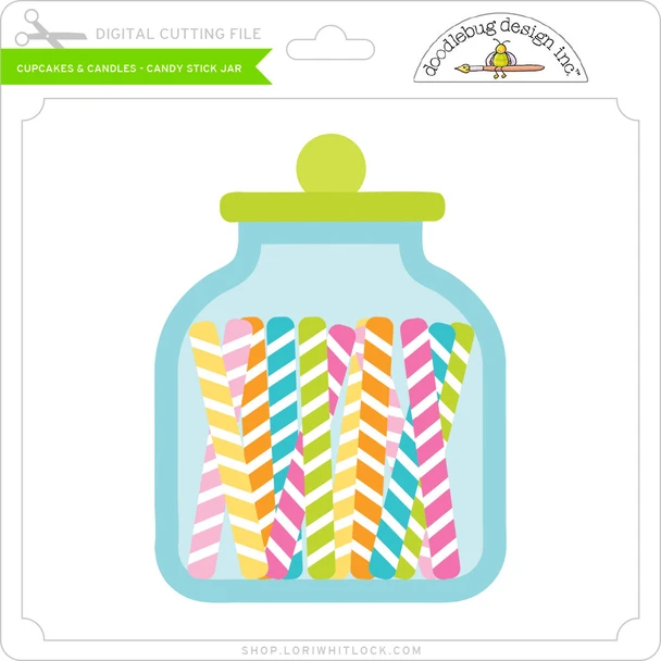 Cupcakes & Candles - Candy Stick Jar
