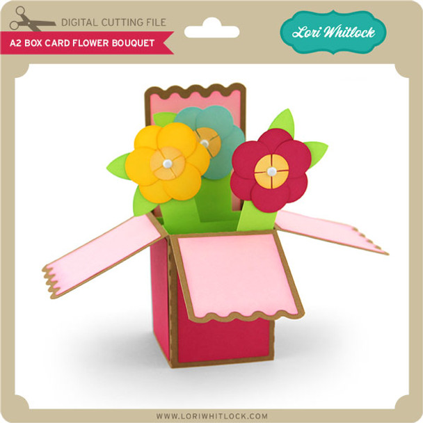 A2 Box Card Flower Bouquet