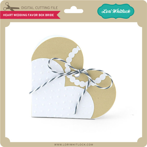 Heart Wedding Favor Box Bride