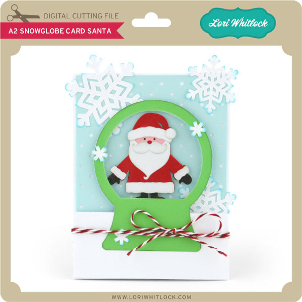 A2 Snowglobe Card Santa