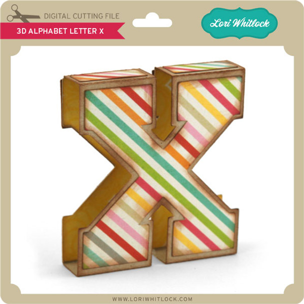 3D Alphabet Letter X