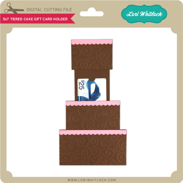 5x7 Tiered Cake Gift Card Holder