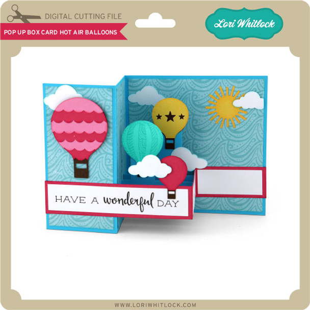 Pop Up Box Card Hot Air Balloons