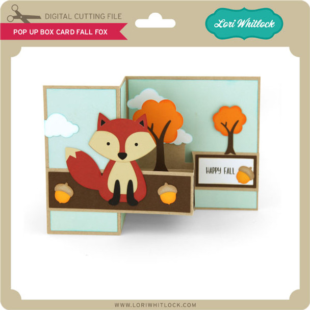 Pop Up Box Card Fall Fox