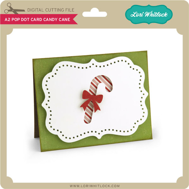 A2 Pop Dot Card Candy Cane