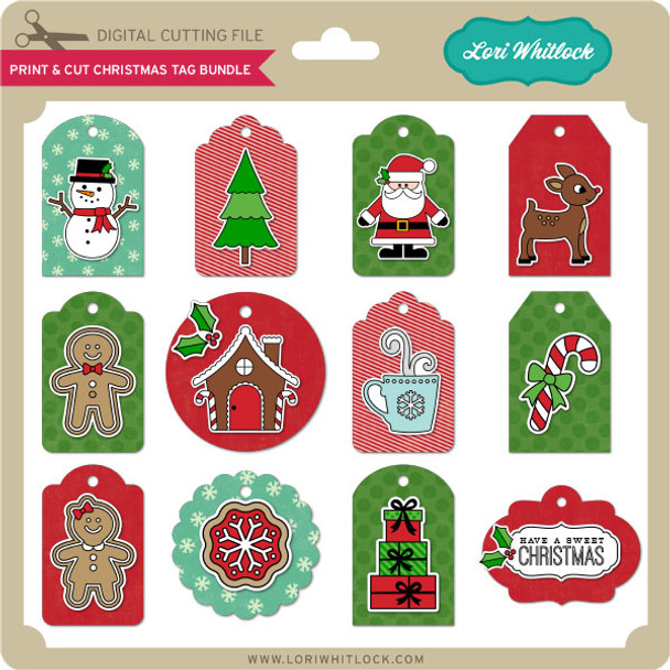 Print & Cut Christmas Tag Bundle - Lori Whitlock's SVG Shop