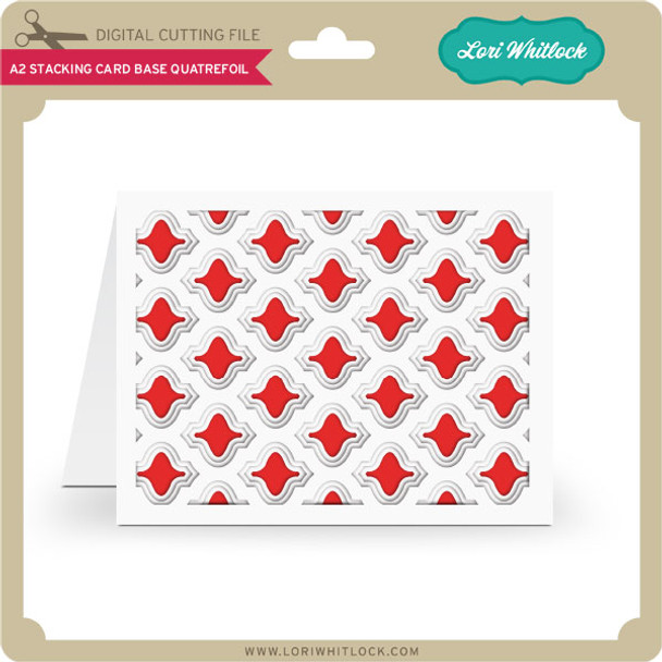 A2 Stacking Card Base Quatrefoil