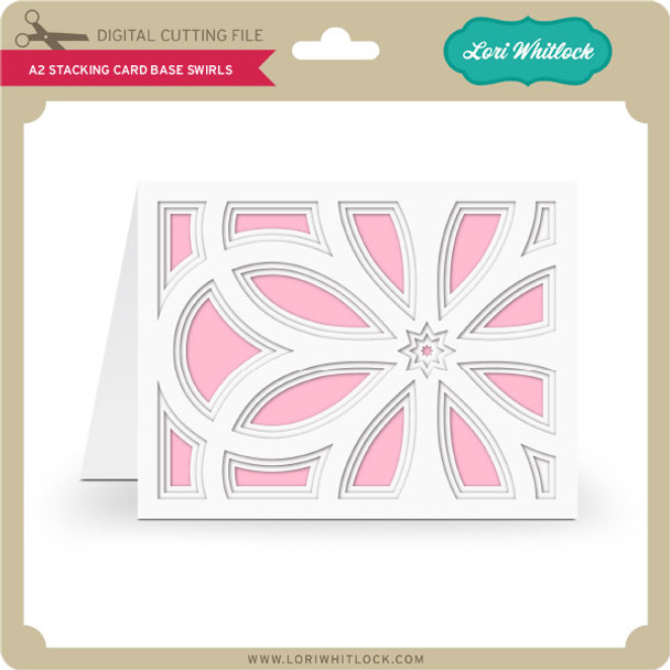 A2 Stacking Card Base Swirls