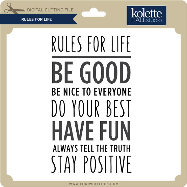 Rules for Life