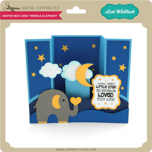 Center Box Card Twinkle Elephant