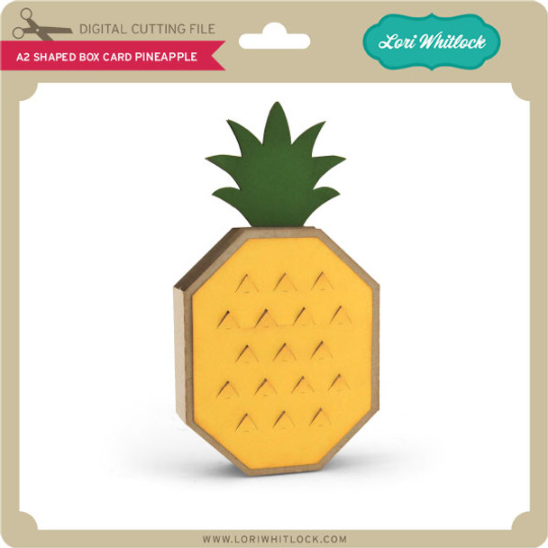 A2 Shaped Box Card Pineapple