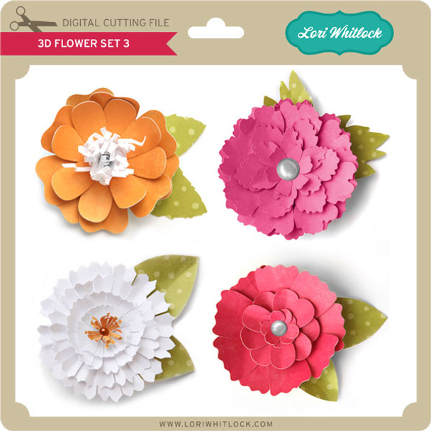 3D Flower Set 3