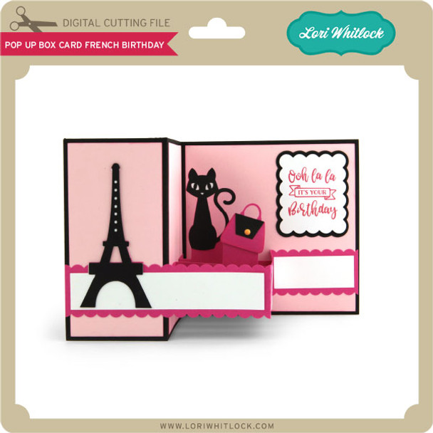 Pop Up Box Card French Birthday