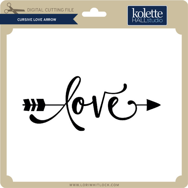 Cursive Love Arrow