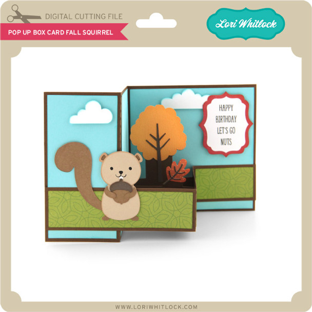 Pop Up Box Card Fall Squirrel