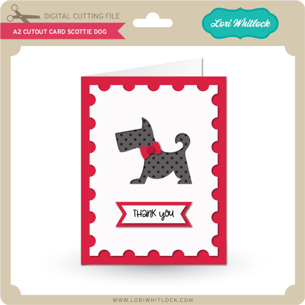 A2 Cutout Card Scottie Dog