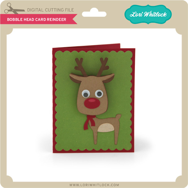 Bobble Head Card Reindeer