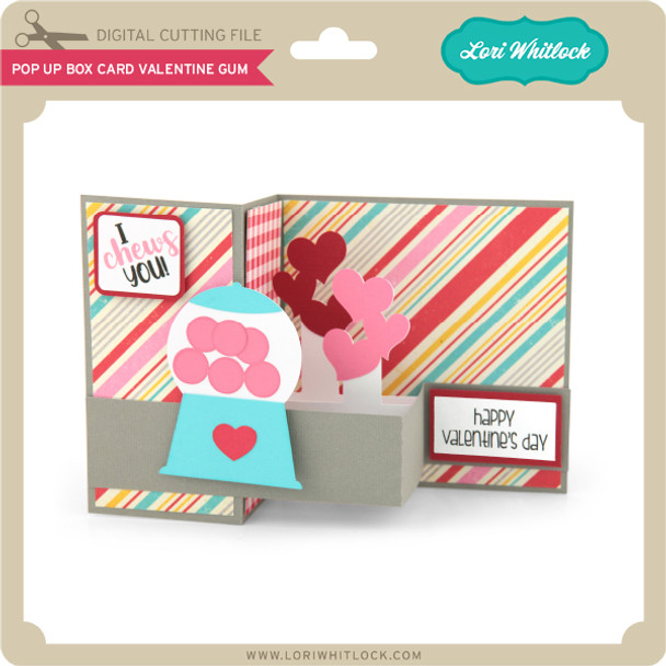 Pop Up Box Card Valentine Gum