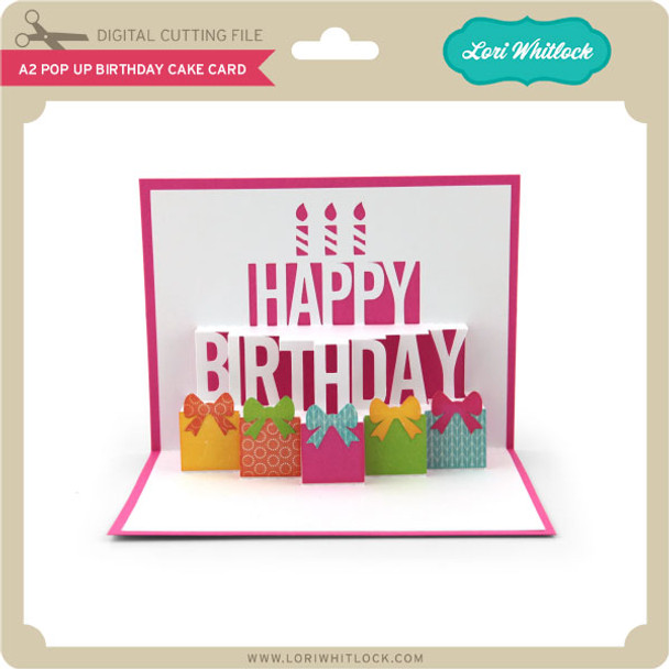 A2 Pop Up Birthday Cake Card