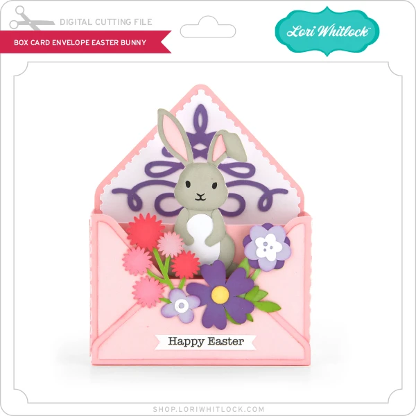 Box Card Envelope Easter Bunny - Lori Whitlock's SVG Shop