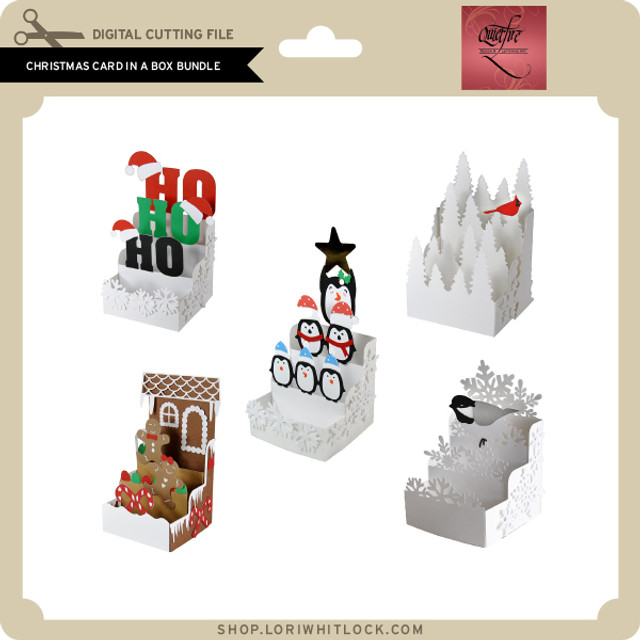 Beautiful Christmas Box Card Bundle Lori Whitlock's SVG Shop