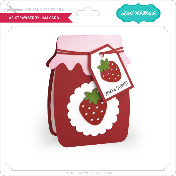 Box Card Strawberry Carton Lori Whitlock's SVG Shop
