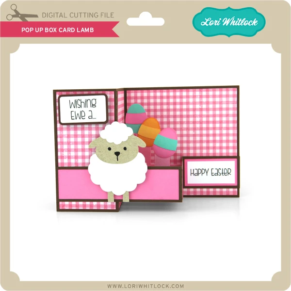 Pop Up Box Card Lamb - Lori Whitlock's SVG Shop