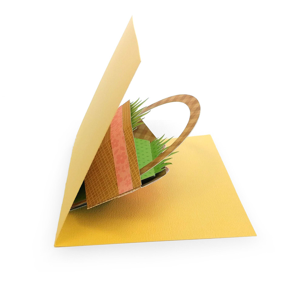 Easter Basket Pop Up Card - Lori Whitlock's SVG Shop