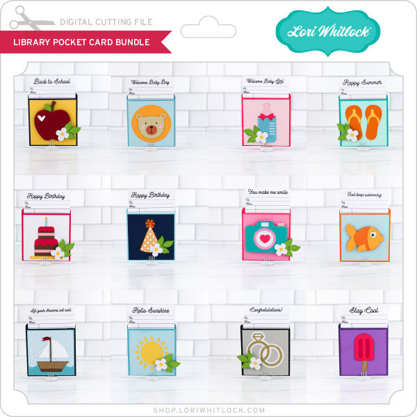LIbrary Pocket Card Popsicle - Lori Whitlock's SVG Shop