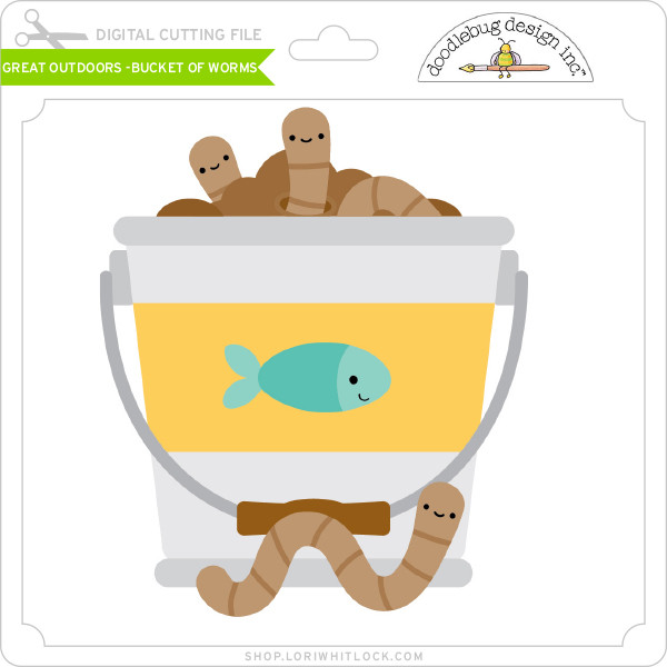 Great Outdoors Bucket of Worms Lori Whitlock's SVG Shop