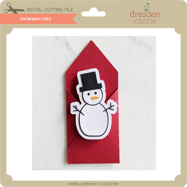 Snowman Place Card - Lori Whitlock's SVG Shop