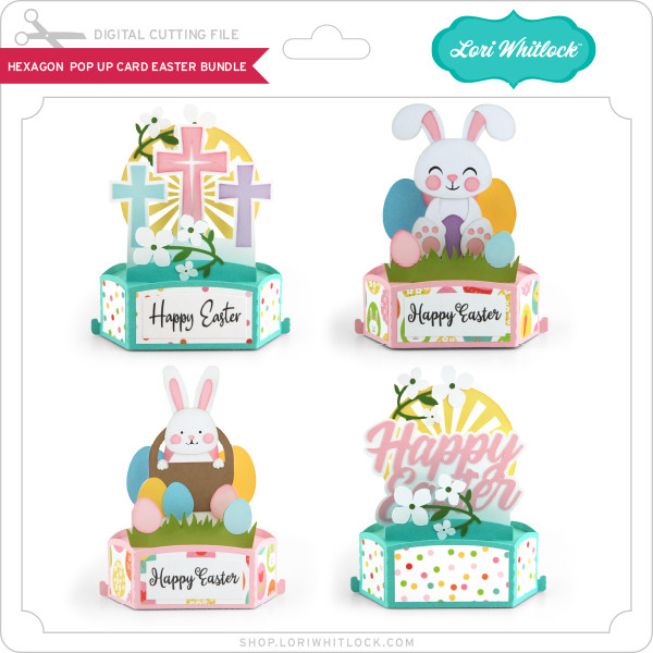 Hexagon Pop Up Card Easter Bundle - Lori Whitlock's SVG Shop