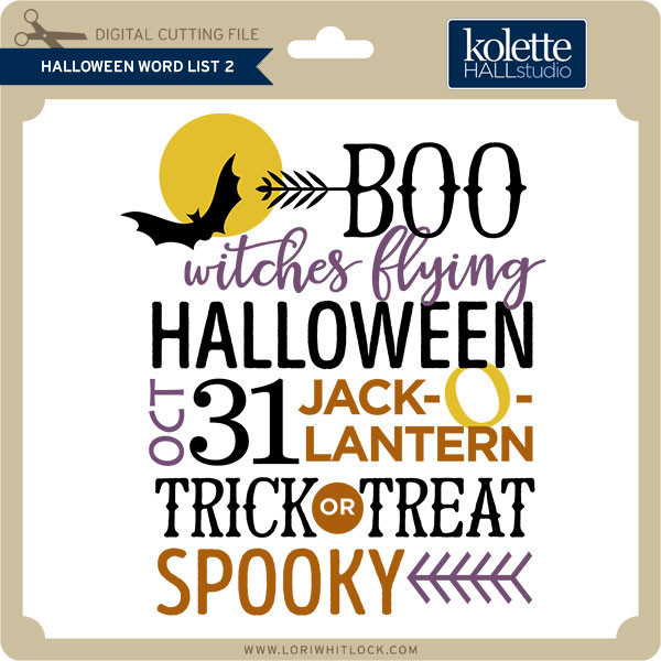Halloween Word List 2 Lori Whitlock s SVG Shop