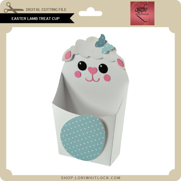 Easter Lamb Treat Cup Lori Whitlock's SVG Shop