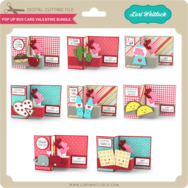 Pop Up Box Card Valentine Bundle 2 - Lori Whitlock's SVG Shop