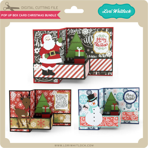 Pop Up Box Card Christmas Bundle - Lori Whitlock's SVG Shop