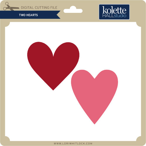 Two Hearts - Lori Whitlock's SVG Shop