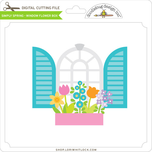 Simply Spring - Window Flower Box - Lori Whitlock's SVG Shop