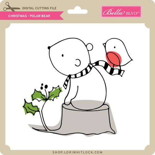 Christmas - Polar Bear - Lori Whitlock's SVG Shop