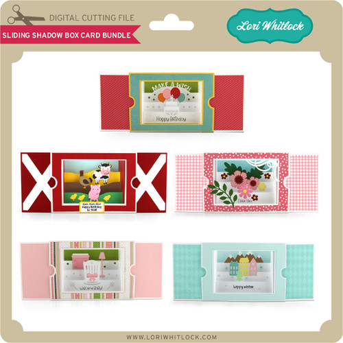 Sliding Shadow Box Card Bundle - Lori Whitlock's SVG Shop