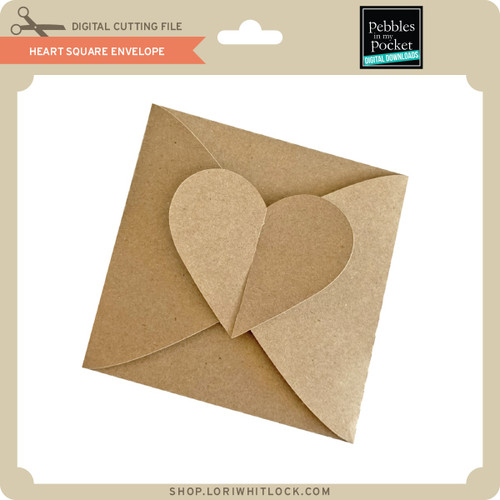 Heart Confetti Card And Envelope - Lori Whitlock's SVG Shop