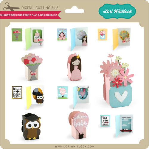 Shadowbox Card Front Flap & Box Bundle 2 - Lori Whitlock's SVG Shop