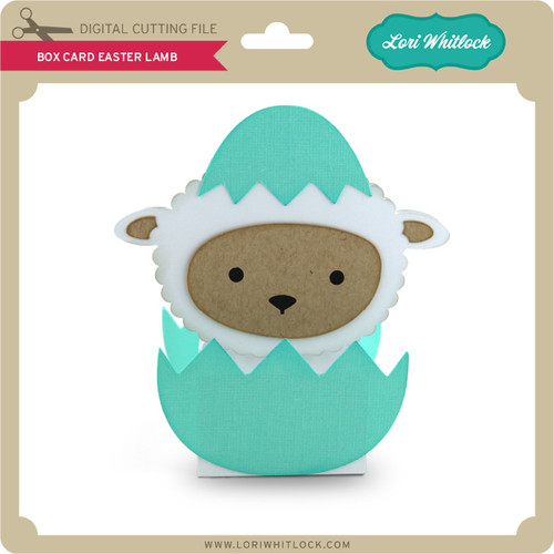 Box Card Easter Lamb - Lori Whitlock's SVG Shop