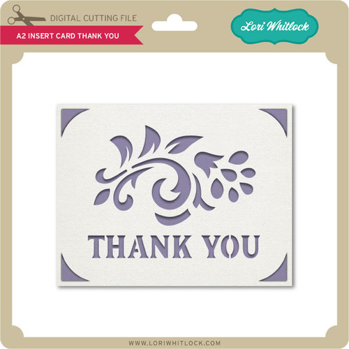 A2 Insert Card Thank You - Lori Whitlock's SVG Shop