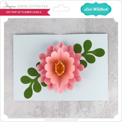 5x7 Pop Up Flower Card 2 - Lori Whitlock's SVG Shop