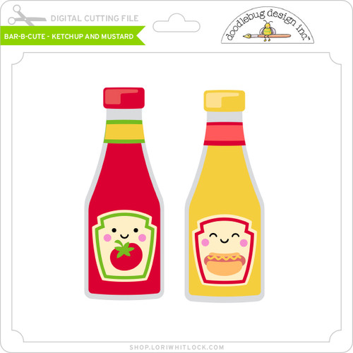 Bar B Cute - Ketchup and Mustard - Lori Whitlock’s SVG Shop