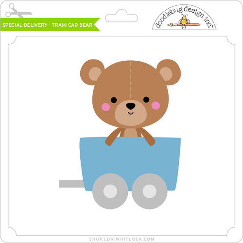 Special Delivery - Train Car Bear - Lori Whitlock's SVG Shop
