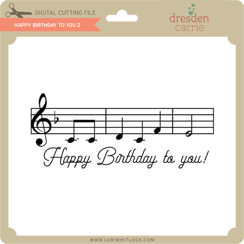 Happy Birthday Title - Lori Whitlock's SVG Shop